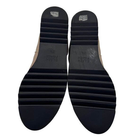 Eileen Fisher Match Leather Cut-Out Booties Tan Womens Size 7.5 - Picture 7 of 11